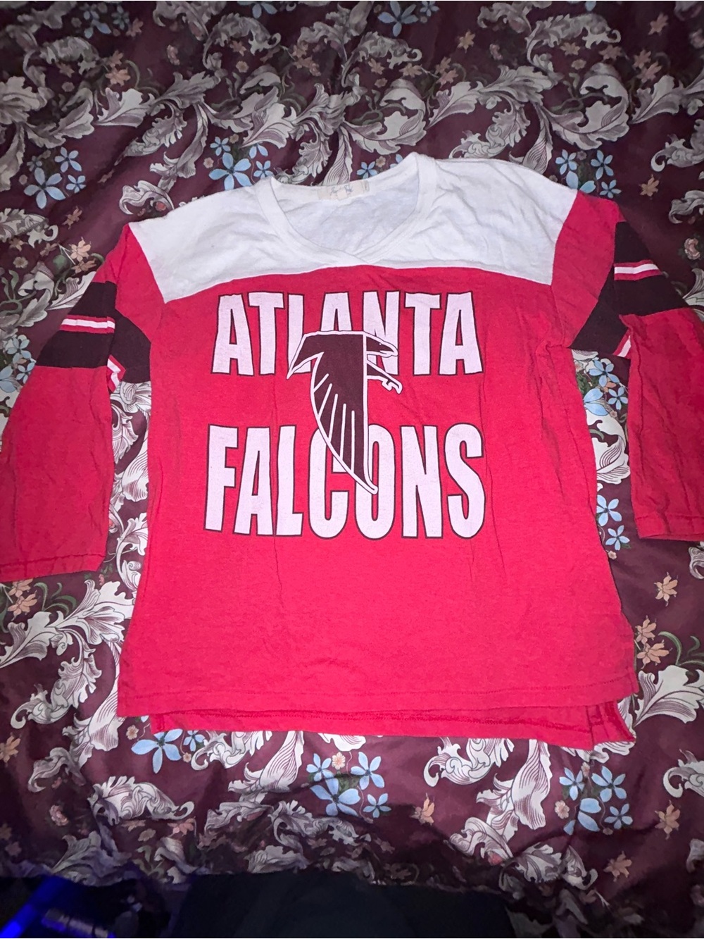 Junk Food Clothing Red Atlanta Falcons Long Sleeve Tee